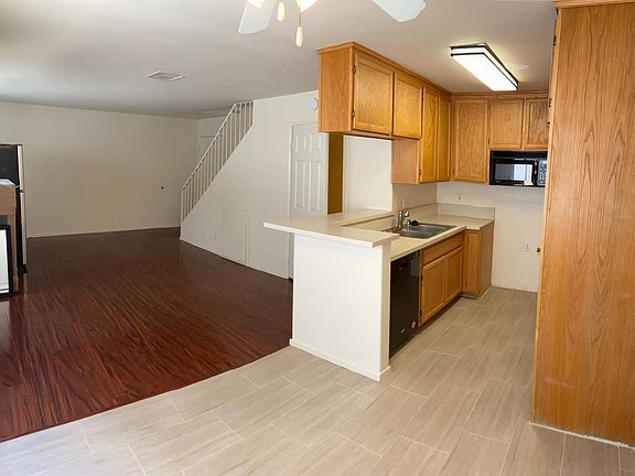 view towards front door from dining area
