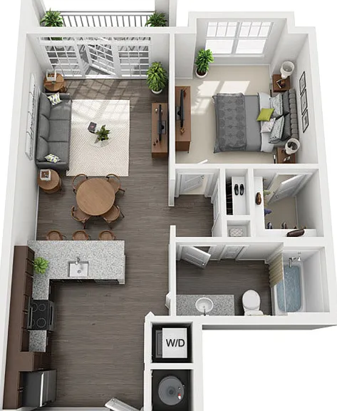 Fountains Matthews - A5 - 1 Beds - 1 Baths - 722 Sq. ft.