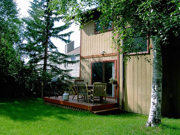 Lovely backyard with deck