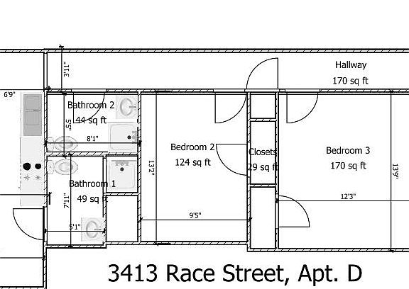 2nd image of 3413 Race St APT D