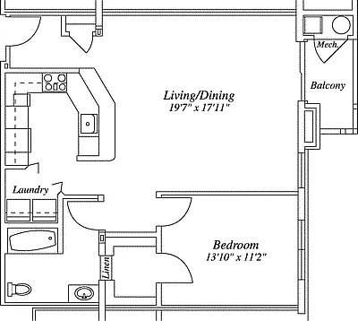 Floor plan 1B