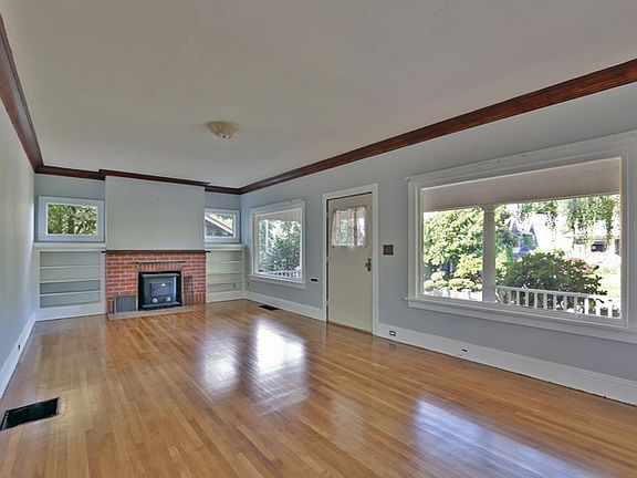 Open Living Room with Wood Stove