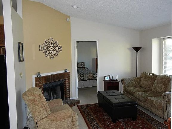 Large living room with a fireplace