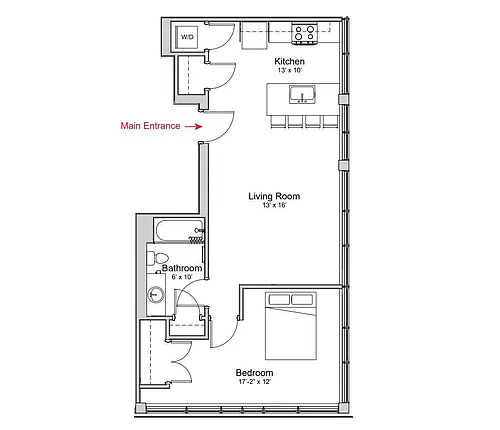 Floor plan One Bedroom