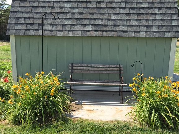 Sitting area side of shed