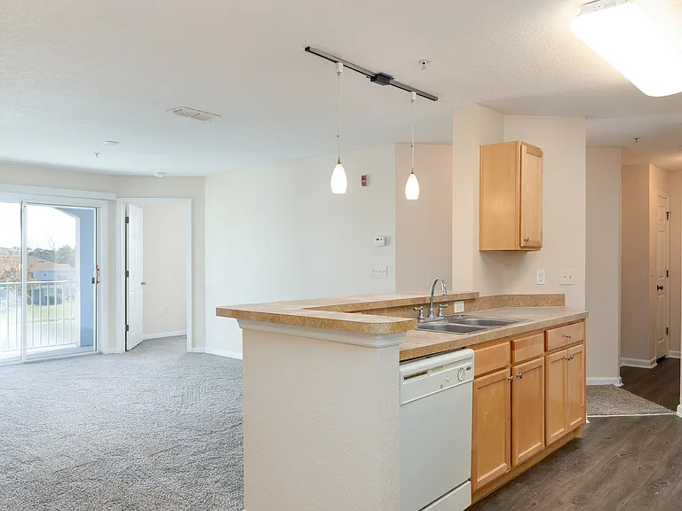 Bright, open-concept living with a view.