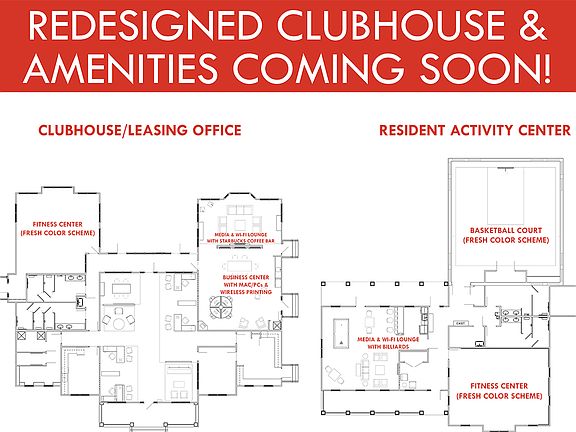 Redesigned Clubhouse & Amenities Coming Soon!