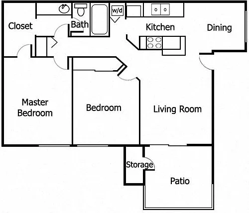 Floor plan Two Bedroom A