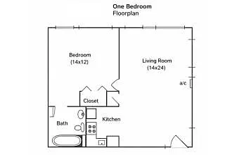 Floor plan 1 Bedroom