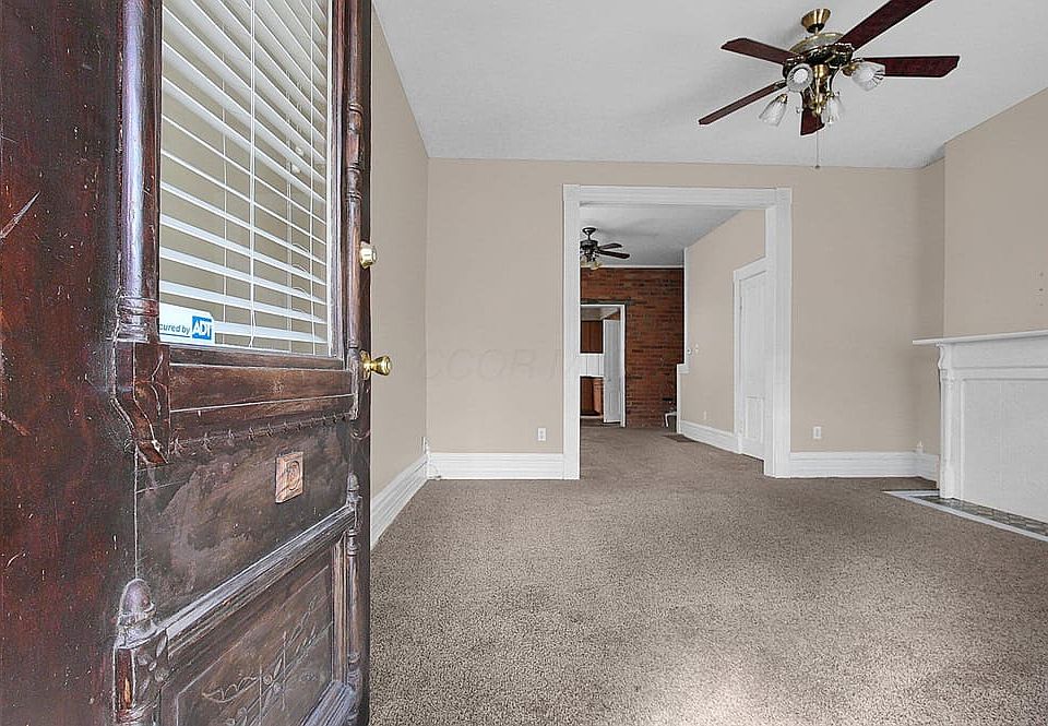 Front door into living room
