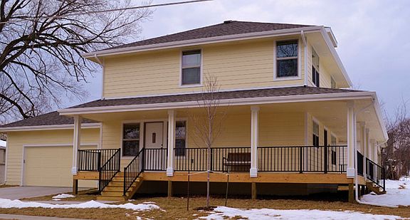 House before landscaping