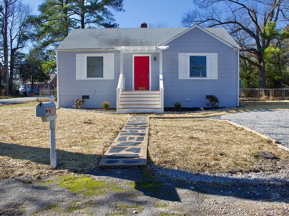 front elevation with parking