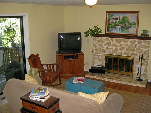 Family room with fireplace