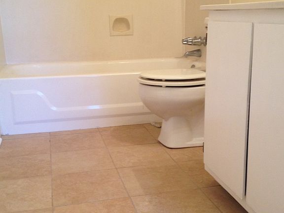 New ceramic tile in baths