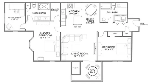 Floor plan Two Bedroom