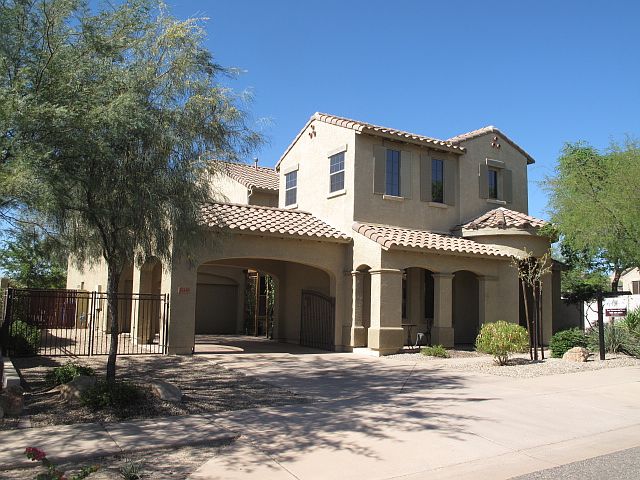 Front with archway garage