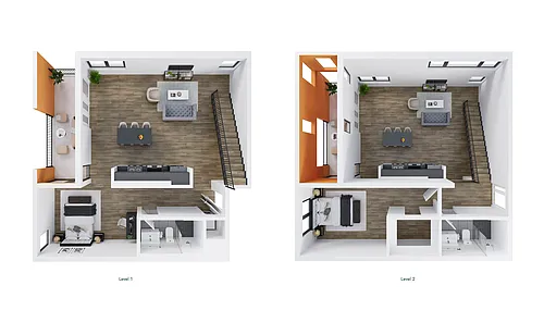 Floor plan 2 Bedroom Loft B2