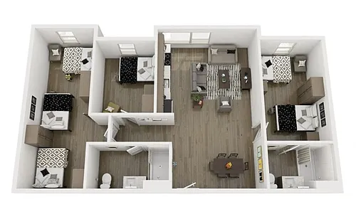 Floor plan Double Occupancy Room