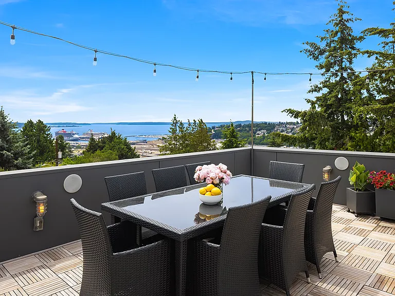 Roof deck with a view - all outdoor furniture stay with property.