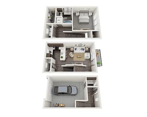 Floor plan One Bedroom A1.5B