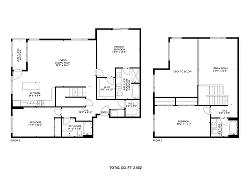 Floor plan Three Bedroom Three Bath