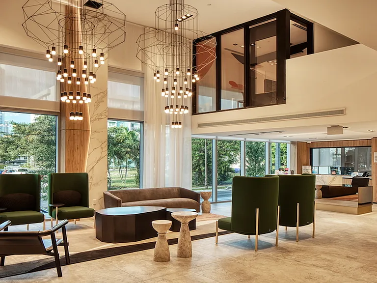 Spacious clubhouse with natural lighting