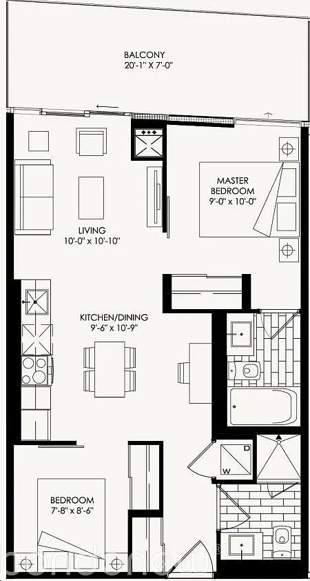 2 bed, 630 sqft, $2,200 — Photo 2