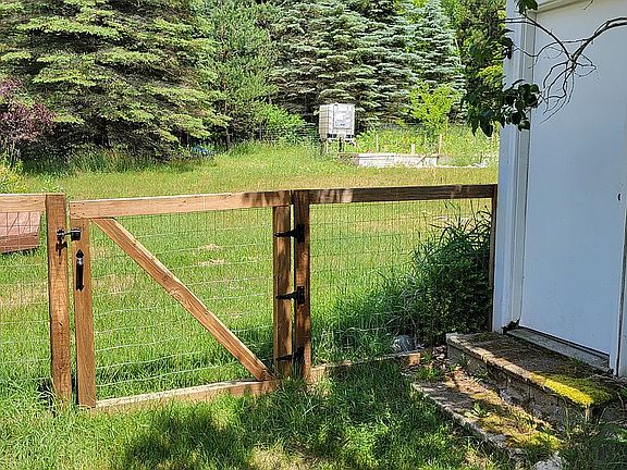 fenced backyard