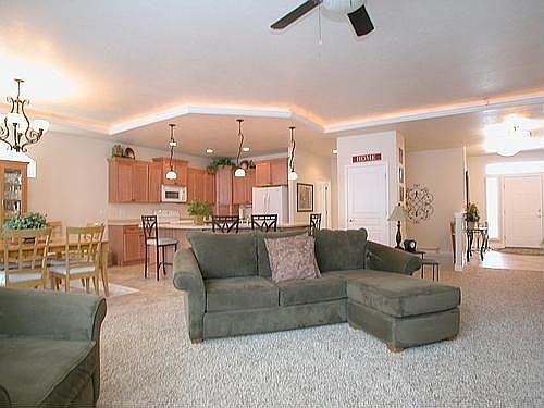 Living room off kitchen