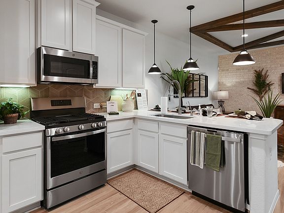 Kitchen with ample cabinet space