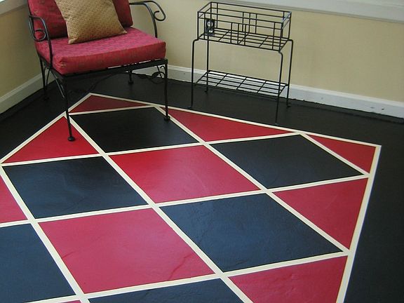 Custom-designed floor.