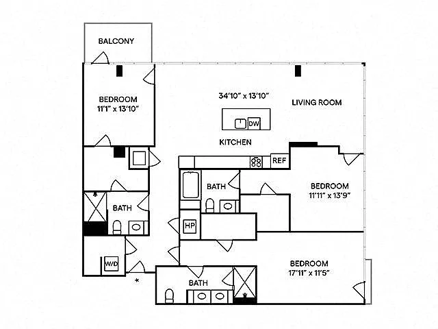 Floor plan C3 - Penthouse 755