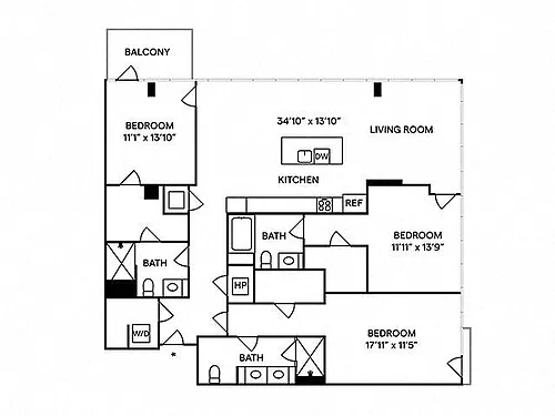 Floor plan C3 - Penthouse 755