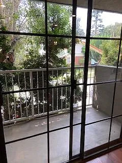 Personal balcony off front bedroom