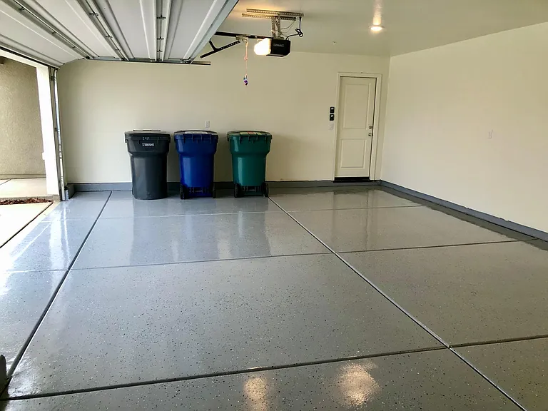 Newly finished walls and seals floors.