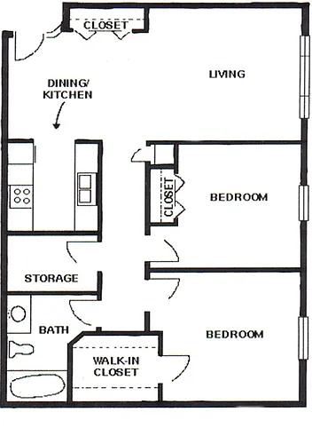 Floor plan 2 Bedroom
