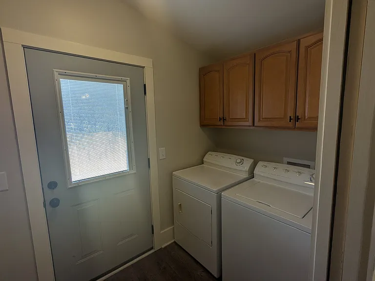 Washer and dryer remain.