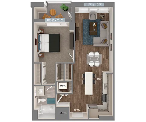 Floor plan A5-756sf-U