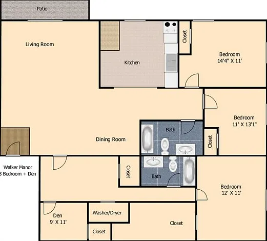 3 bedroom 2 bath with den 3 bedroom 2 bath with den