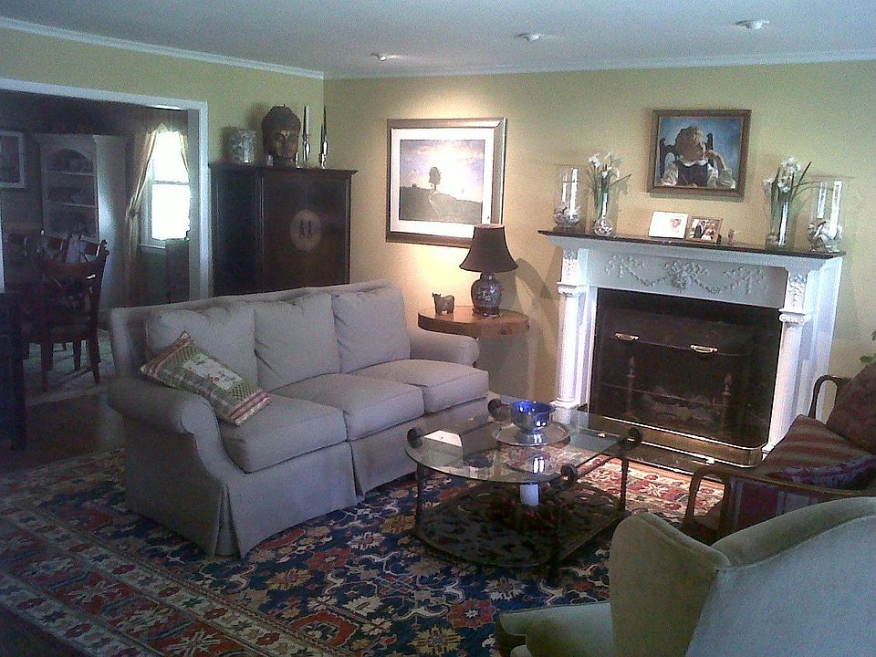 Living room into dining room