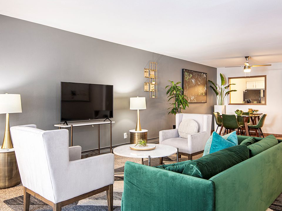 Living room with accent wall
