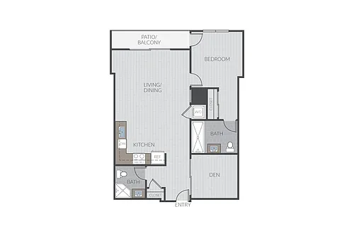 Floor plan Plan 1Q + Den