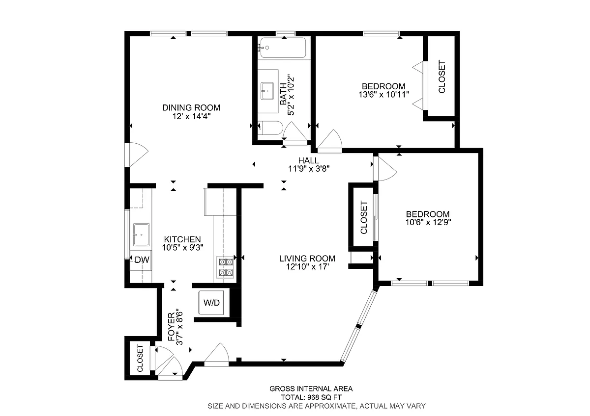 Floor plan Two Bedroom