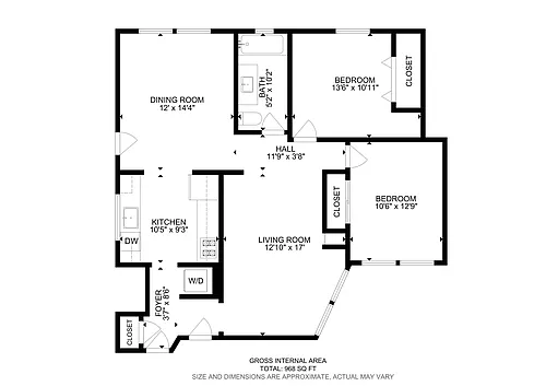 Floor plan Two Bedroom