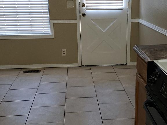 Back door and dining area