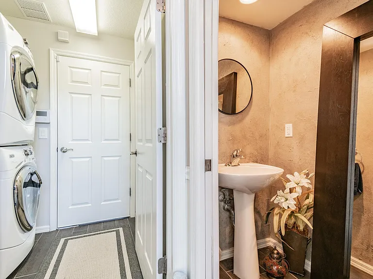 Half Bathroom and Laundry on Main Floor