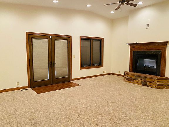 Master bed with fireplace