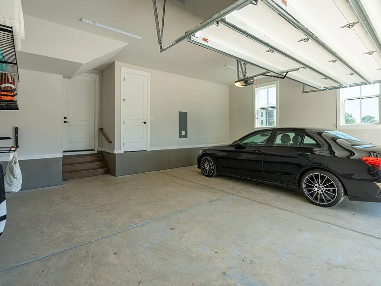 two-car garage in each townhome