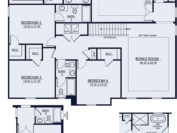Jupiter floor plan second floor and options