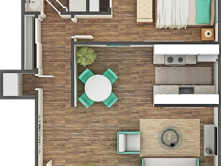 Omega 1x1 Floorplan Omega 1x1 Floorplan